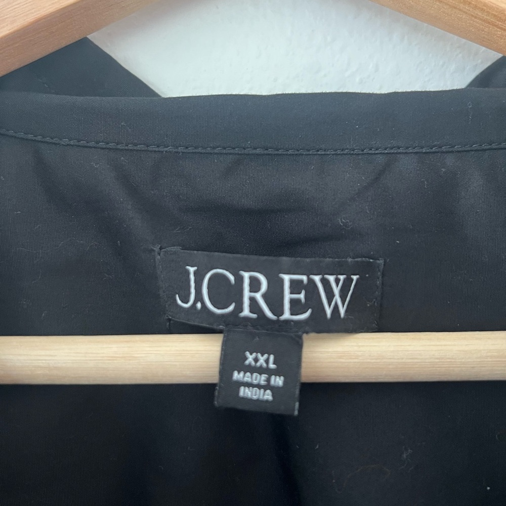 J. CREW | Amelia Cotton Poplin Ruffle Dropwaist Shirt Dress | XXL - Picture 4 of 5